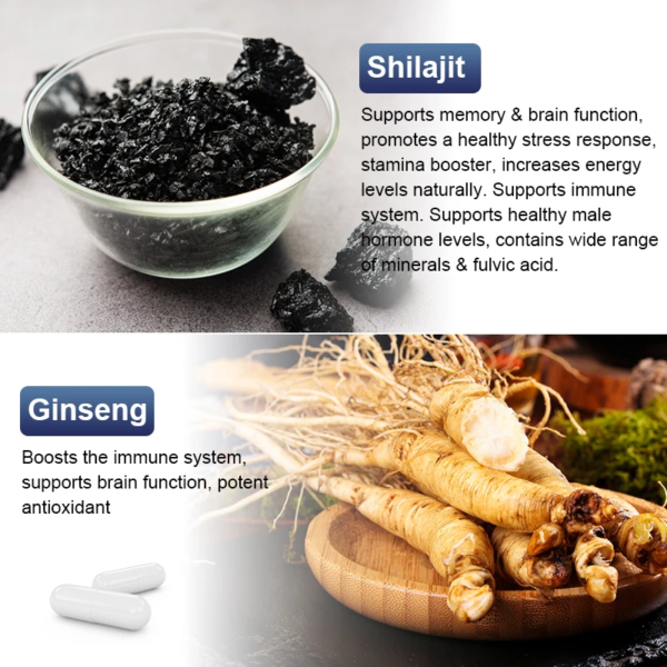 2_6254add7-0dbc-4415-a362-19e218a079b1_800x800.png Mulittea Hot Sale 100% Organic Shilajit & Maca Capsules