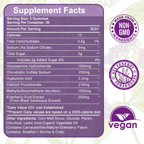 Gummies & Elderberry Relieve soreness Supplement